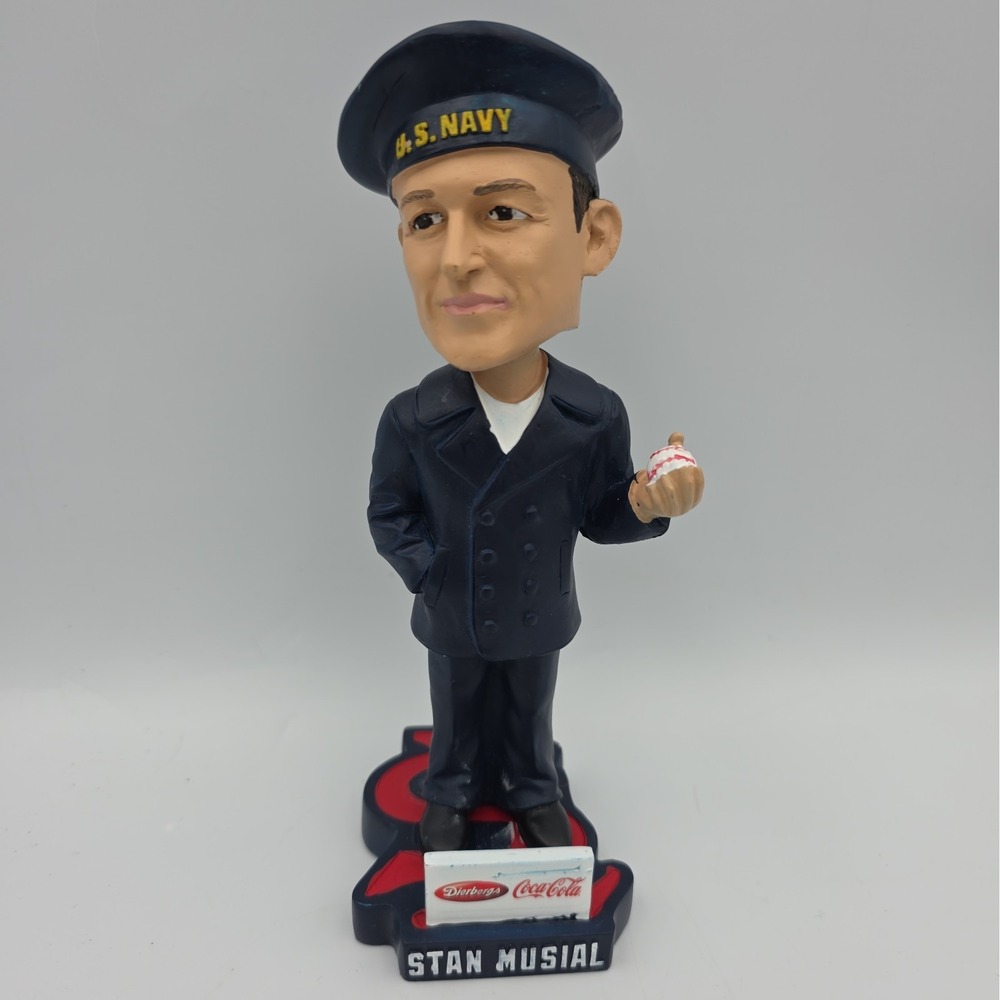Stan "The man" Musial Military Bobble Head St Louis Cardinals US Navy